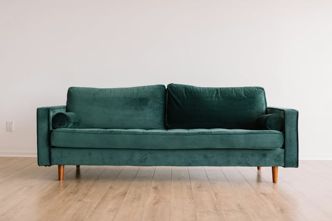 Green sofa