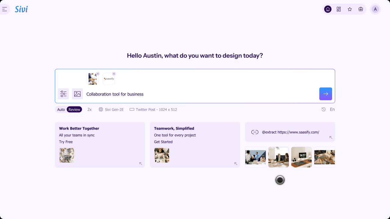 Twitter posts by AI design creator