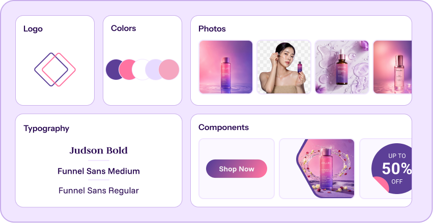 Image / GIF - brand kit colors, fonts, logos