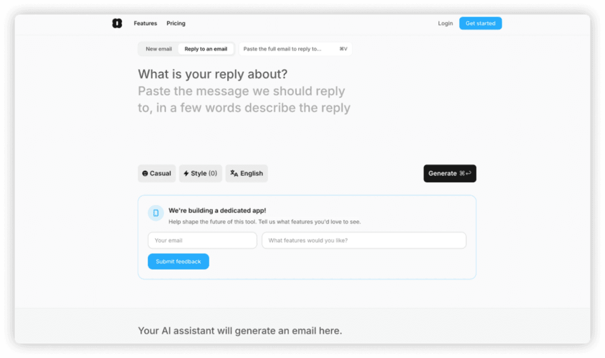 AI email tool
